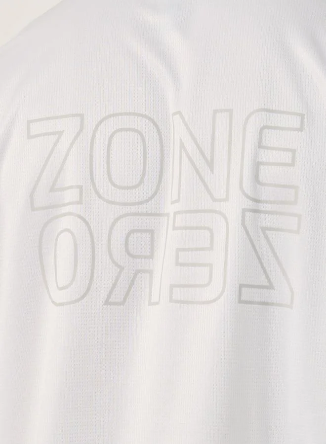 Styli Slogan Print Round Neck Oversized Training T-Shirt