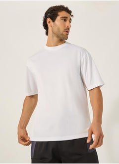 Styli Slogan Print Round Neck Oversized Training T-Shirt  - Image 2