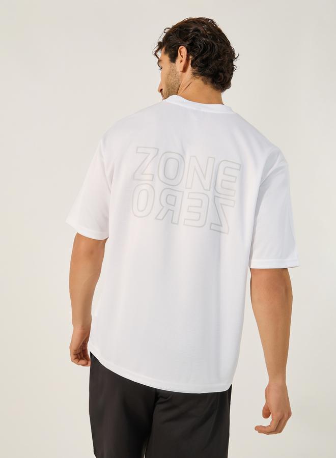 Styli Slogan Print Round Neck Oversized Training T-Shirt  - Image 5