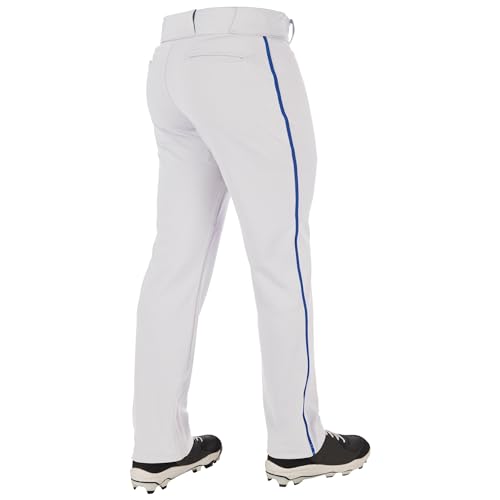 Champro Triple Crown 20 Open Bottom Baseball Pants with Braid Adult Medium White Royal - Image 3