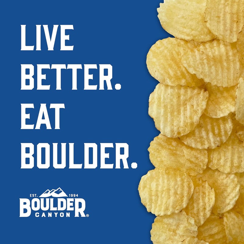 Boulder Canyon Avocado Oil Kettle Style Potato Chips Variety Pack - 18 Count, Gluten-Free, Non-GMO, Hickory Barbecue, Classic Sea Salt, Sea Salt & Cracked Pepper - Image 5