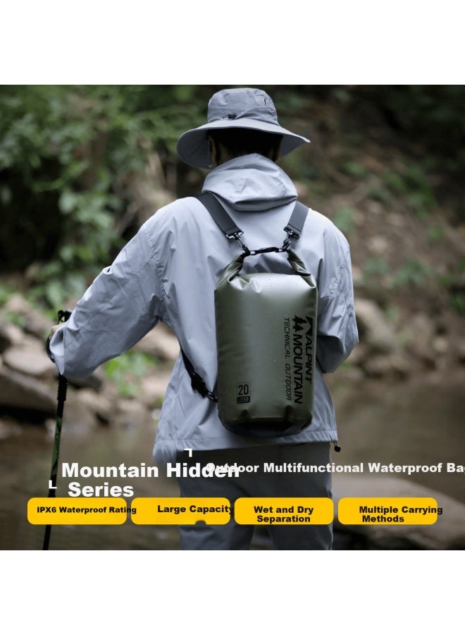 Alpint Mountain Waterproof Multifunctional Backpack With Wet And Dry Separation For Outdoor Diving Snorkeling Swimming Creek Hiking Rafting - Image 1