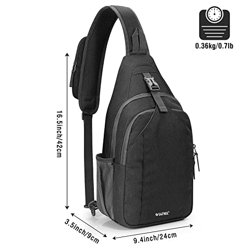 G4Free Sling Bag RFID Blocking Sling Backpack Crossbody Chest Bag Daypack for Hiking Travel(Black) - Image 3