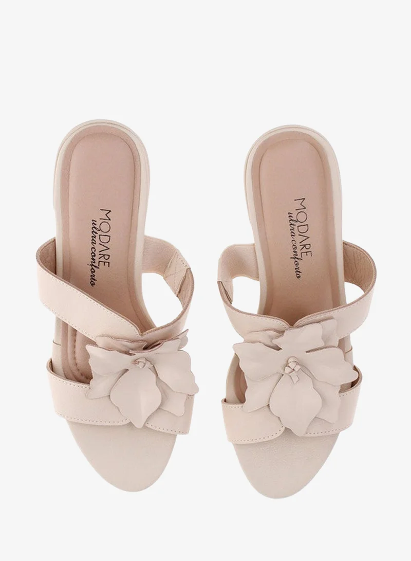 Modare Beige Mid Heels Sandals for Women – Sling Back Heel Sandals for Girls with Ankle Strap for Women | Best Price UAE