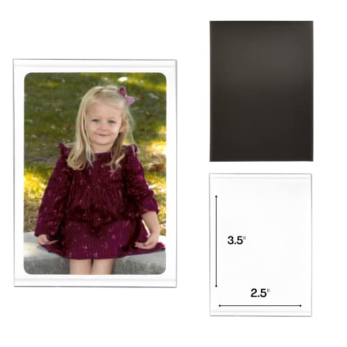 Magtech Magnetic Photo Pocket Picture Frame, White, Holds 2.5 x 3.5 Inches Photos, 25 Pack, Made in the USA (12325) - Image 4