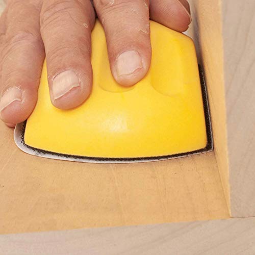 Digital Craft Digital Craft Handing Disc Holder Sandpaper Backing Polishing Pad Hand Grinding Block Hand Sanding Block 150mm 10Pc Holes Sandpaper Sanding Disc Sanding Paper with Hand Gloves  - Image 4