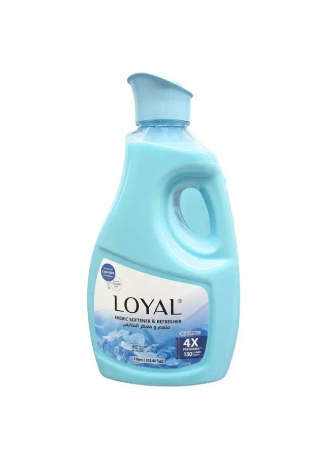 loyal منعم ومجدد الأقمشة لويال بلو بتلات مع 4X انتعاش حتى 150 غسلة - 3 لتر