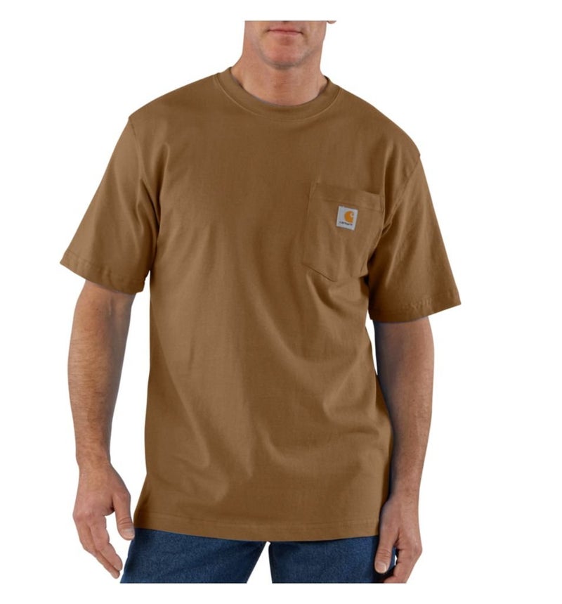 Carhartt Men's K87 Workwear T-Shirt - XX-Large - Carhartt Brown - Image 2