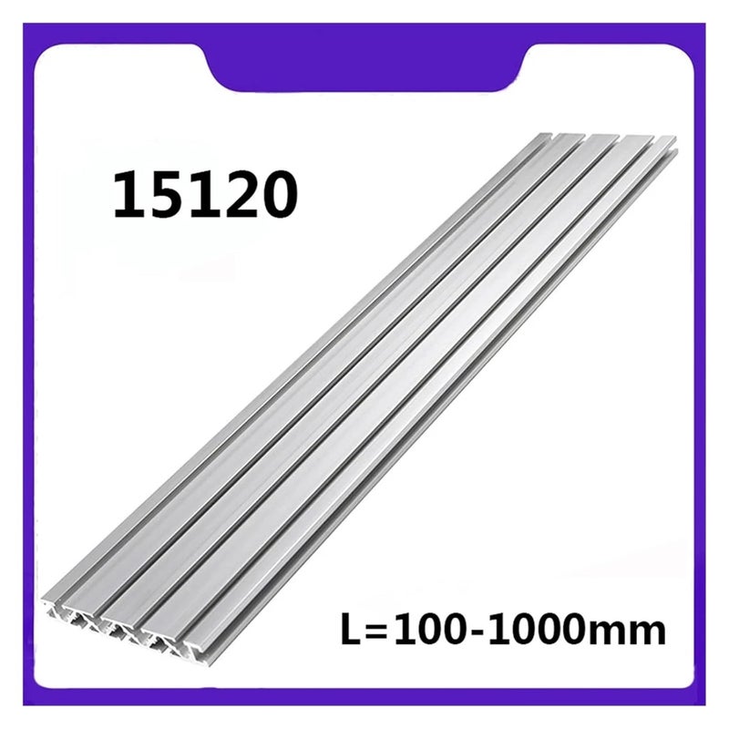 بروفيل ألومنيوم 15120 قضيب خطي مكسو بالتأكسد 15x120 مم لأجزاء CNC وطابعة ثلاثية أبعاد DIY (400 مم) - Image 3
