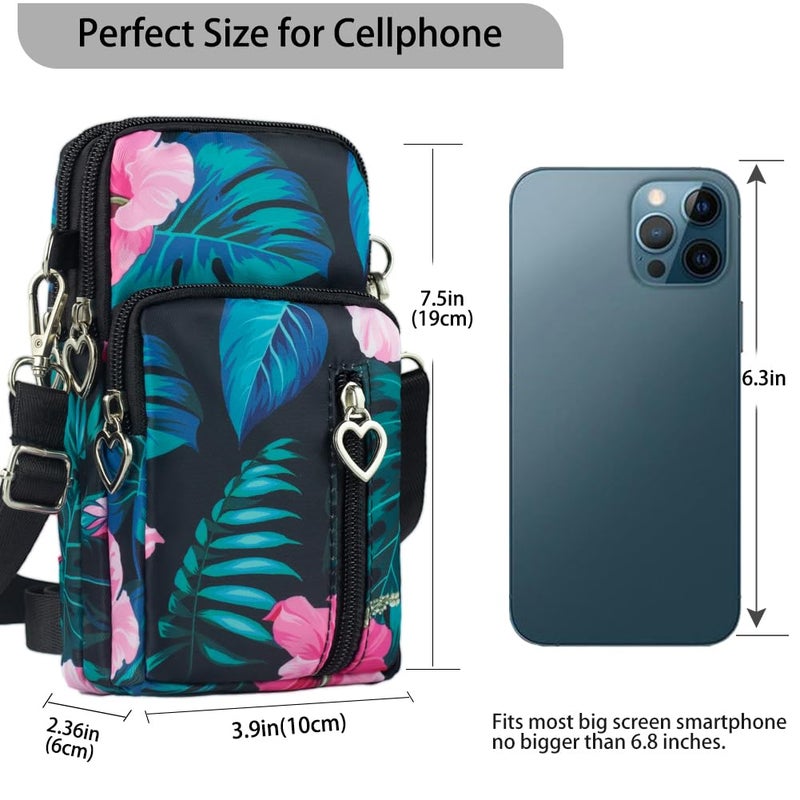 JANKS Crossbody Wallet Phone Bag for Women, Nylon Small Crossbody Shoulder Bag Arm Bag, Cell Phone Purse, Mini Wallet with Adjustable Strap - Image 4