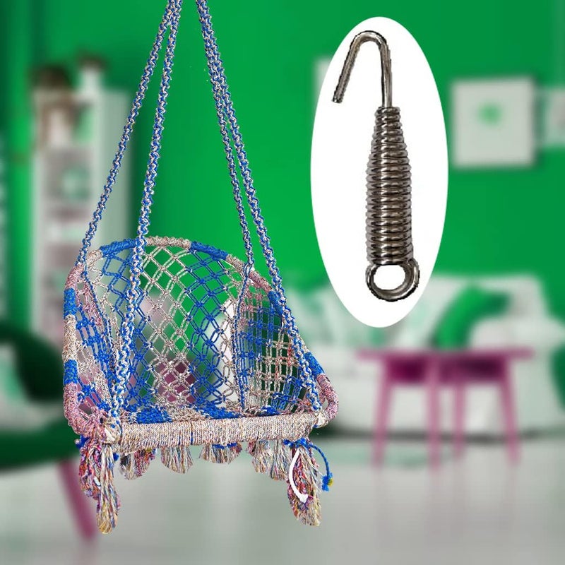 EVNCOM Metal Heavy Duty Hanging Swing Accessories Spring Silver Color Length 26centemeter 2pecs with 2 S Hook for Punching Bag Hammock Chair Boxing Bag Balcony Swing Porch Swings Extension  - Image 4