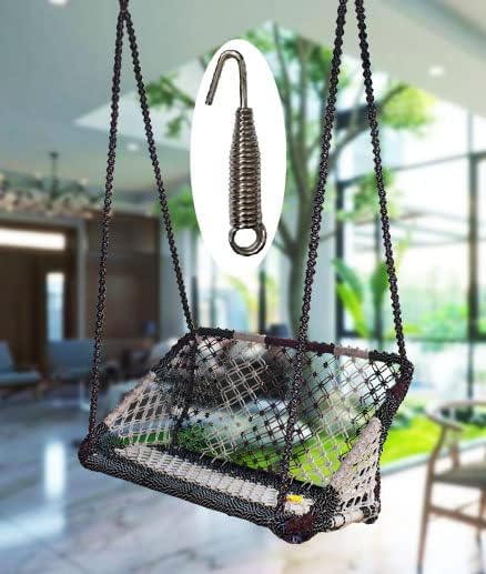 EVNCOM Metal Heavy Duty Hanging Swing Accessories Spring Silver Color Length 26centemeter 2pecs with 2 S Hook for Punching Bag Hammock Chair Boxing Bag Balcony Swing Porch Swings Extension  - Image 2