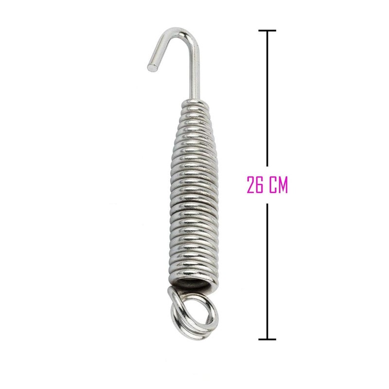EVNCOM Metal Heavy Duty Hanging Swing Accessories Spring Silver Color Length 26centemeter 2pecs with 2 S Hook for Punching Bag Hammock Chair Boxing Bag Balcony Swing Porch Swings Extension  - Image 3