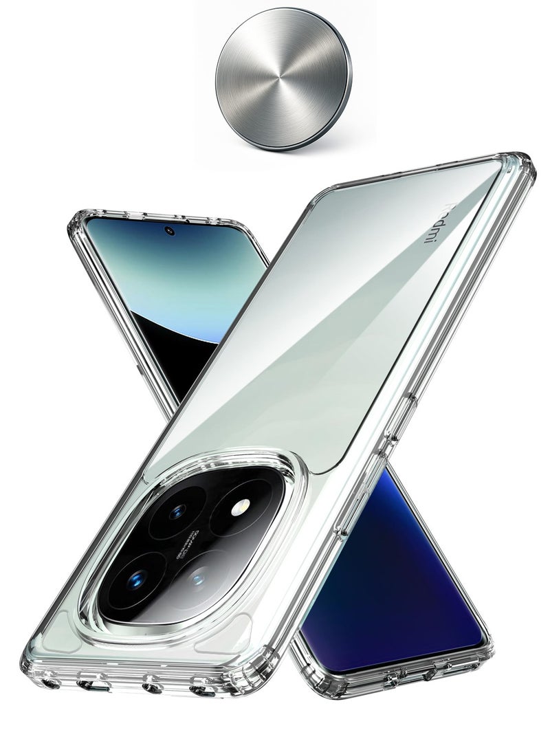 CHAPPELINE Xiaomi Redmi Note 14 Pro 5G 2025 AIRBAG CASE Series Premium Transparent Airbag Shockproof Anti-Yellowing with Free Iron Plate Case Cover - Clear - Image 1