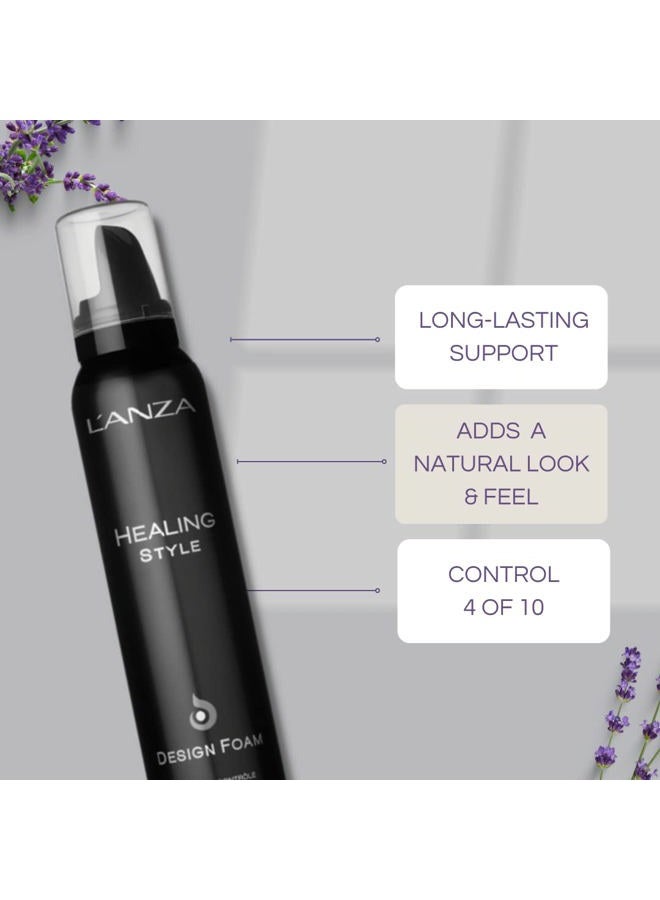 L'anza Healing Style Design Foam with Low Hold Effect, Boosts Shine and Adds Body, With UV and Heat Protection to Prevent Sun and Styling Damage (7.1 Fl Oz) - Image 3