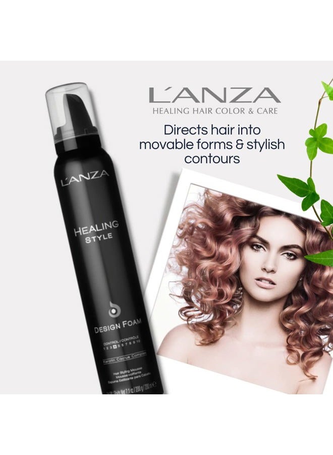 L'anza Healing Style Design Foam with Low Hold Effect, Boosts Shine and Adds Body, With UV and Heat Protection to Prevent Sun and Styling Damage (7.1 Fl Oz) - Image 4