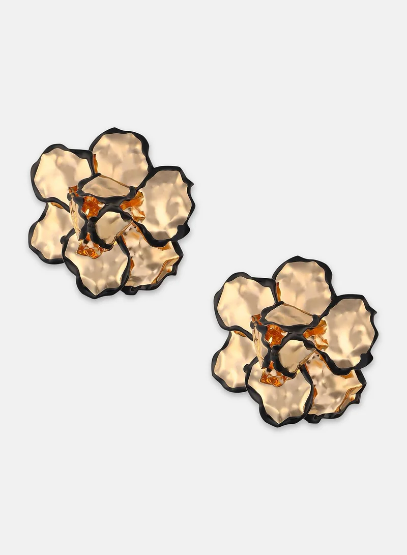 SOHI Dented-Primrose Statement Artificial Earring Jewellery