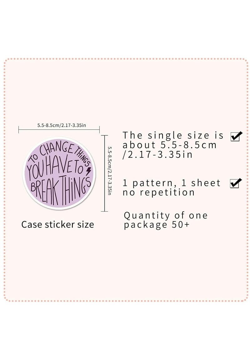 Generic 50 Pcs Purple Motivational English Phrases Stickers for Kids Teens Boys Girls Inspirational Encourage Personalized Stickers Water Bottle Book Skateboard Wall Decor DIY Decals  - Image 4