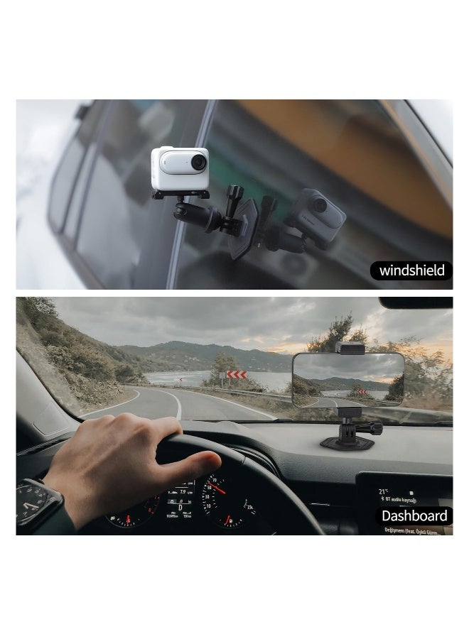 طقم قاعدة لاصقة مرنة على شكل قوس لتثبيت الخوذة، مناسب لكاميرا DJI Osmo Action 4، وللكاميرات Insta360 GO3/GoPro ومعظم الكاميرات الرياضية الأخرى. - Image 3