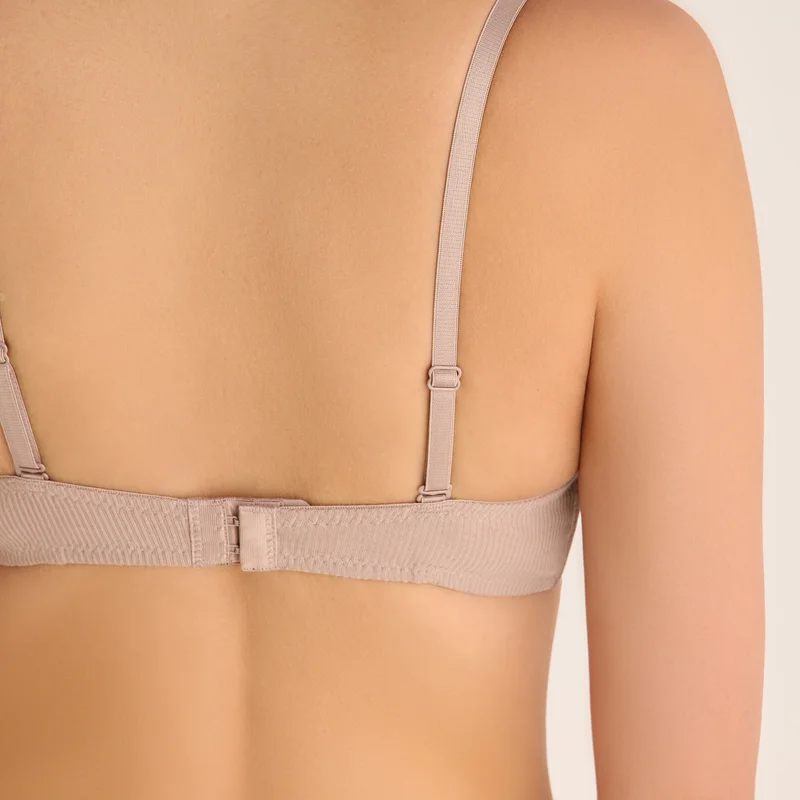 Splash FAV Ribbed Balconette Bra with Hook and Eye Closure