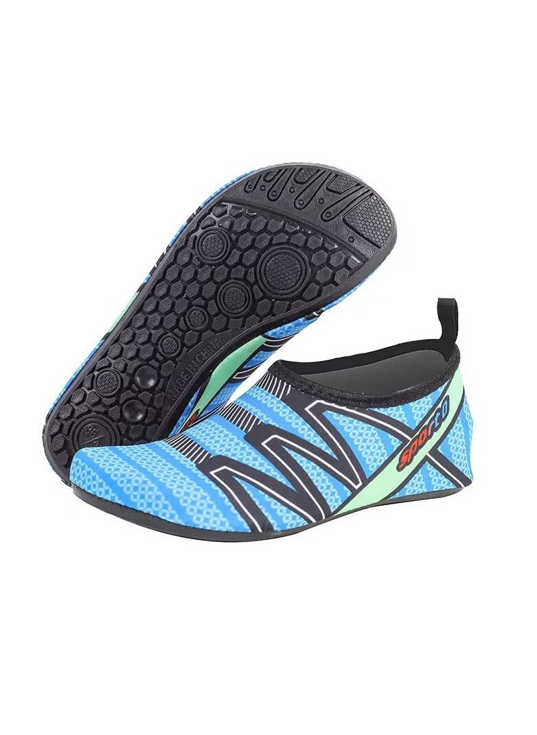 Loquat Men/Women Ruber Soft Sole Anti Slip Training Specialized Sports Shoes Blue 