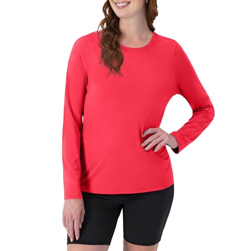 Hanes womens Sport Cool Dri Performance Long Sleeve Tshirt Shirt Razzle Pink Medium US - Image 3