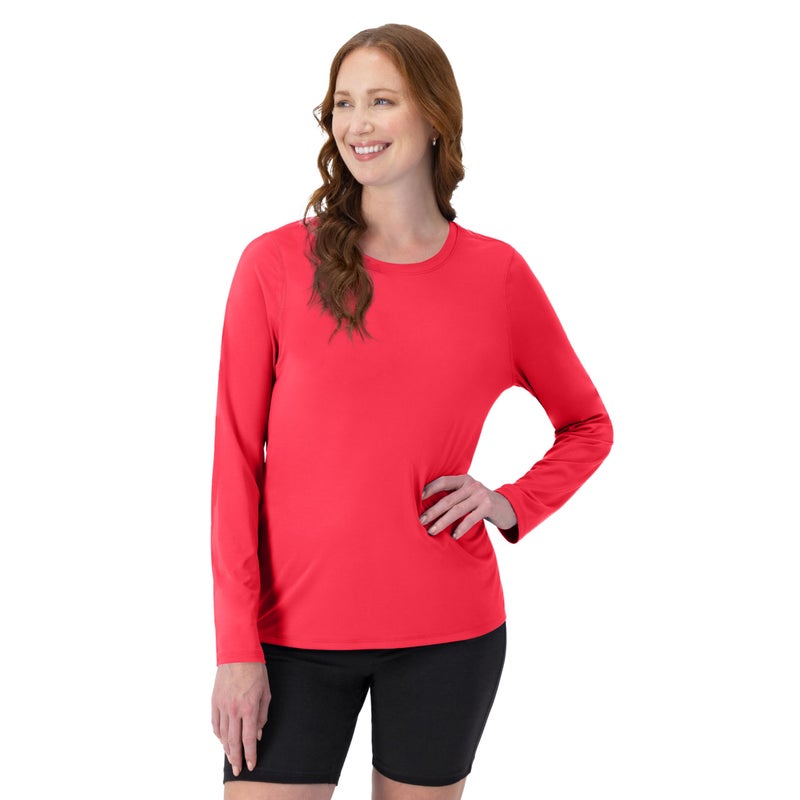 Hanes womens Sport Cool Dri Performance Long Sleeve Tshirt Shirt Razzle Pink Medium US - Image 2