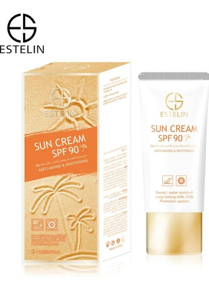 ESTELIN - Anti-Aging & Whitening Sun Cream SPF 90 Multicolour 60ml - Image 1