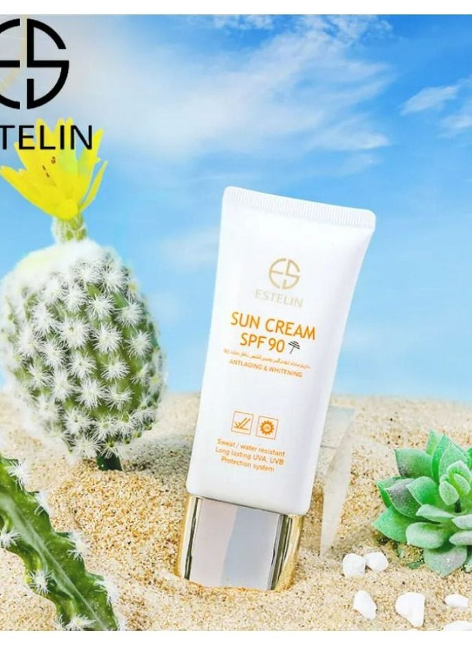 ESTELIN - Anti-Aging & Whitening Sun Cream SPF 90 Multicolour 60ml - Image 1