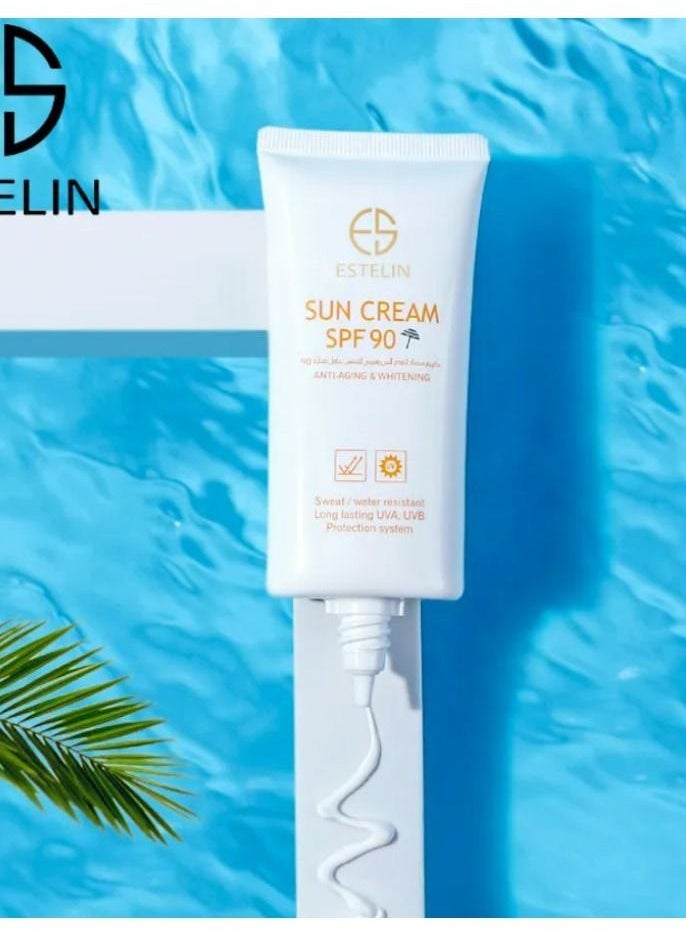 ESTELIN - Anti-Aging & Whitening Sun Cream SPF 90 Multicolour 60ml - Image 1