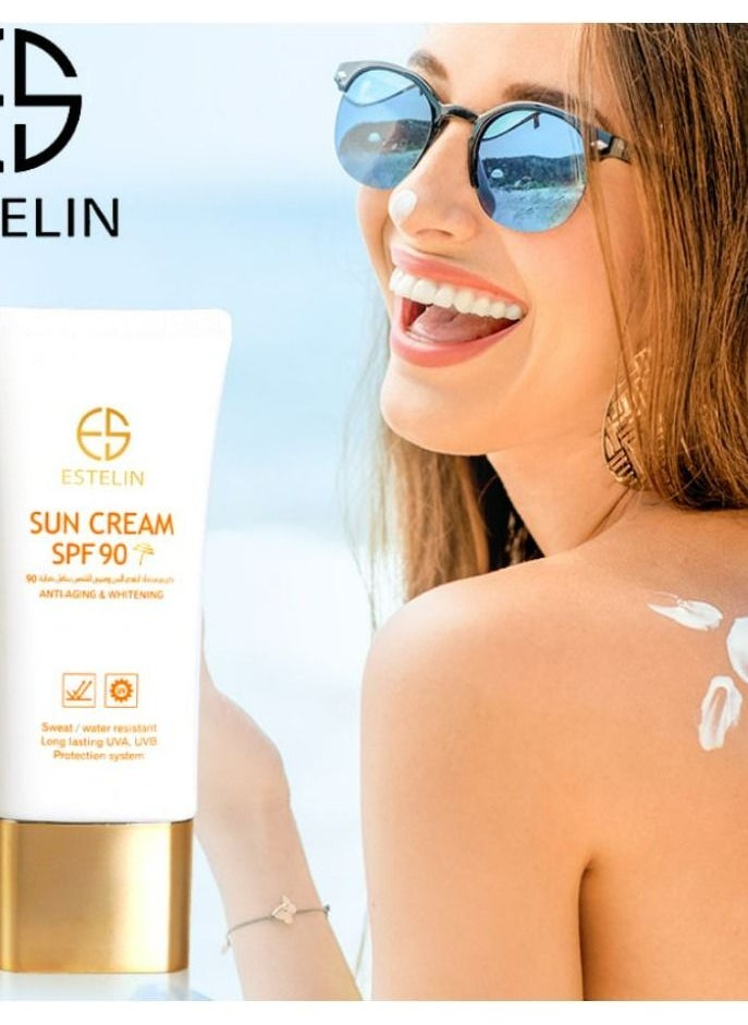 ESTELIN - Anti-Aging & Whitening Sun Cream SPF 90 Multicolour 60ml - Image 1