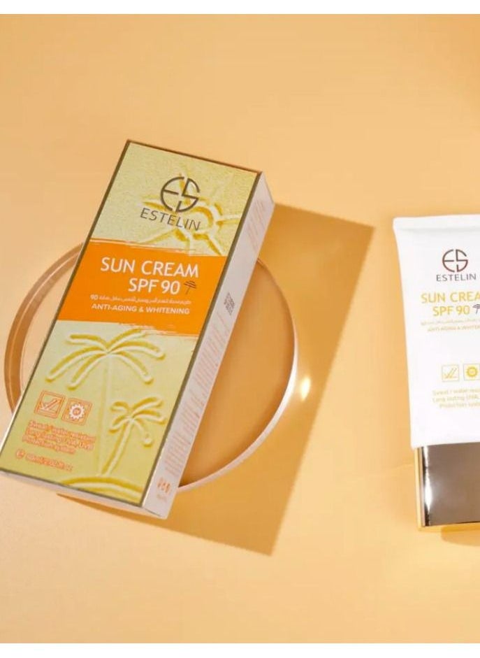 ESTELIN - Anti-Aging & Whitening Sun Cream SPF 90 Multicolour 60ml - Image 1