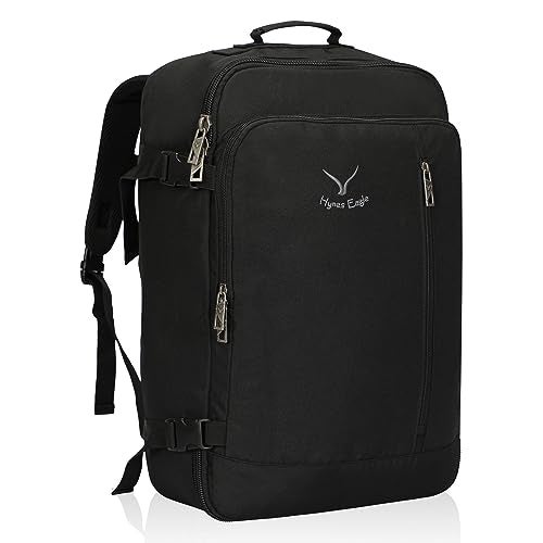 Hynes Eagle Carry on Backpack 38L Large Travel Backpack for Women Flight Approved Weekender Bag Laptop Backpack Men 15 inches Black 2023 - Image 1