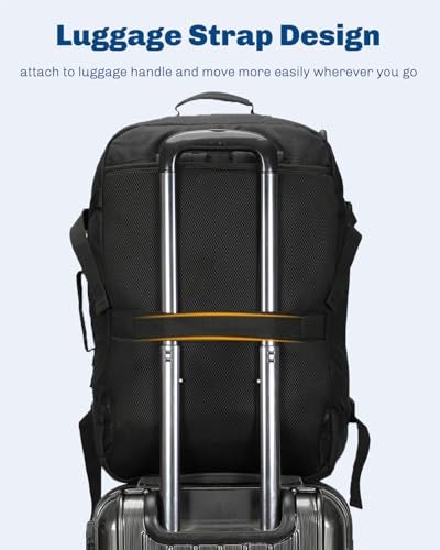 Hynes Eagle Carry on Backpack 38L Large Travel Backpack for Women Flight Approved Weekender Bag Laptop Backpack Men 15 inches Black 2023 - Image 4