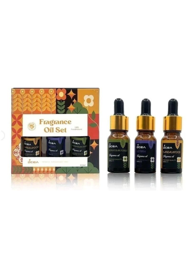 3 Pieces 10ml Fragrance Oil Set for Humidifier Used for Home
