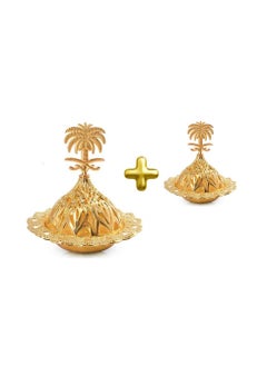 Generic 2 pc Incense Burner  ( GOLD)  - Image 1