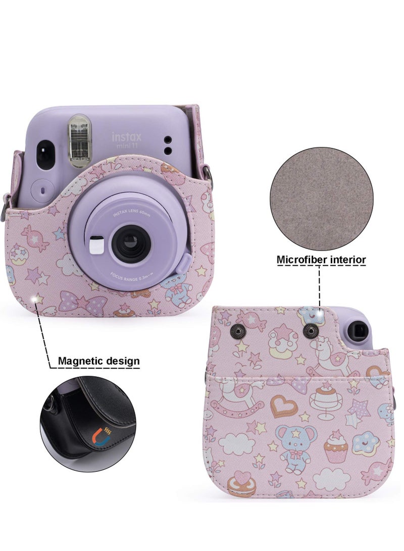 SYOSI Case for Fujifilm Instax Mini 11 / 9 / 8 Instant Film Cameras with Accessory Pocket and Detachable/Adjustable Shoulder Strap - Image 2