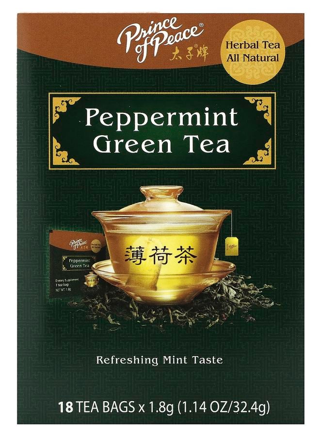 Prince Of Peace Peppermint Green Tea 18 Tea Bags 1.14 oz (32.4 g) 