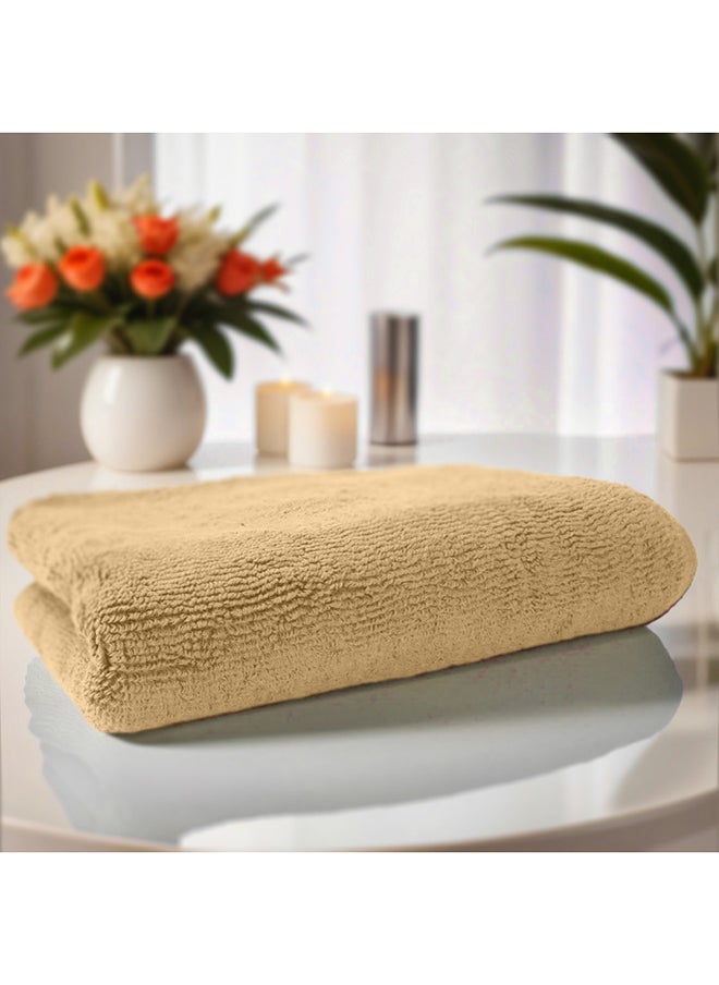Hotel Linen Klub Hotel Linen Klub 1PC LUXURY Hotel Spa Shower/Bathtub Mat  - 100% Cotton 900 GSM Terry Dobby Border Ring Spun - Super Soft ,Quick Dry,Highly Absorbent , Size : 50 x 80cm, Beige  - Image 4