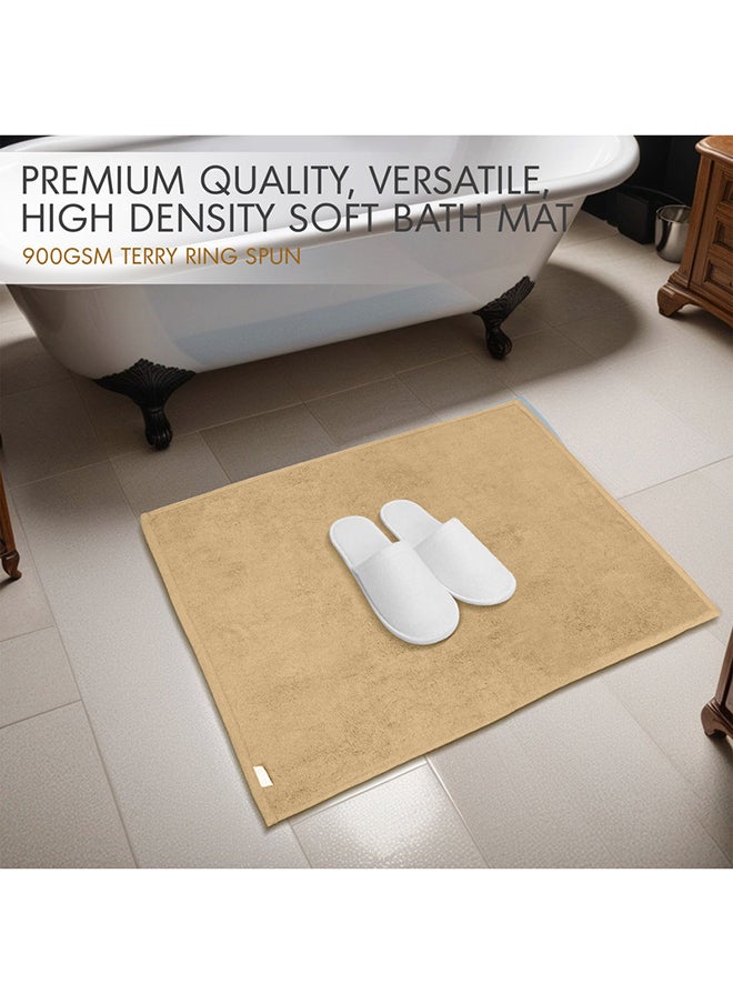 Hotel Linen Klub Hotel Linen Klub 1PC LUXURY Hotel Spa Shower/Bathtub Mat  - 100% Cotton 900 GSM Terry Dobby Border Ring Spun - Super Soft ,Quick Dry,Highly Absorbent , Size : 50 x 80cm, Beige  - Image 2