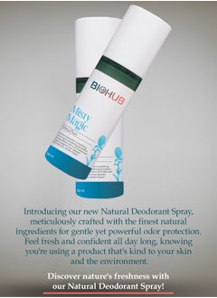King Mariot BIOHUB Misty Magic Deodorant | 70ML | Instant Hydration & Soothing | Cooling & Refreshing Sensation | Antioxidant-Rich & pH Balanced | Lightweight & Non-Greasy | Suitable for All Skin Types  - Image 2