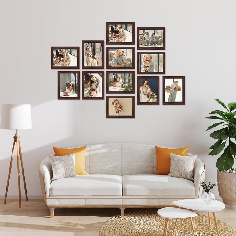 جيفت جاردن إطار صور مقاس 6×8 للحائط بني، مجموعة من 12 قطعة - Image 4