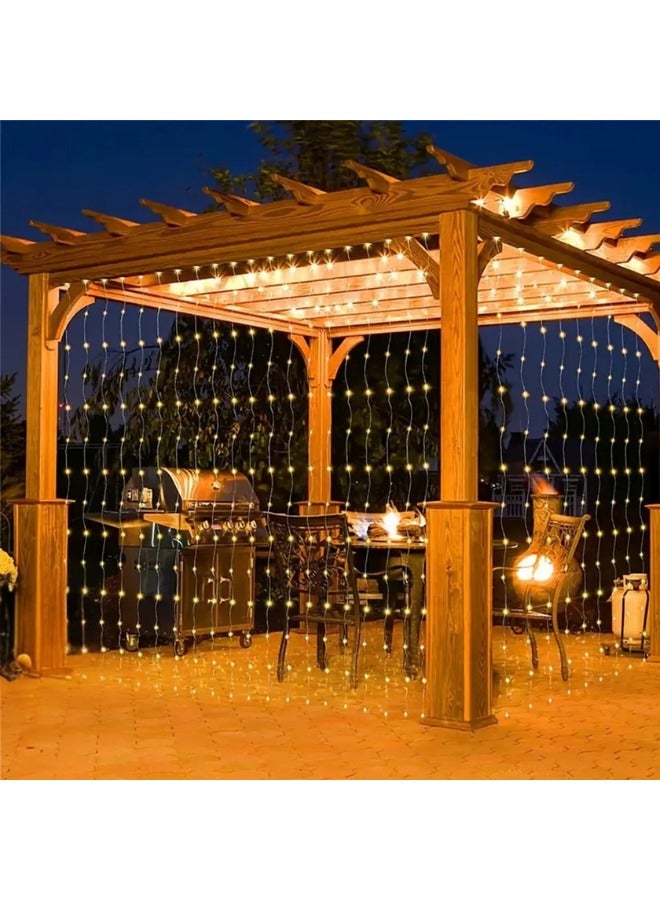 LADE LED Curtain Lights 3*2 (120 LEDs) - Decor for Ramadan, Eid, Parties & Romantic Ambience - Image 1