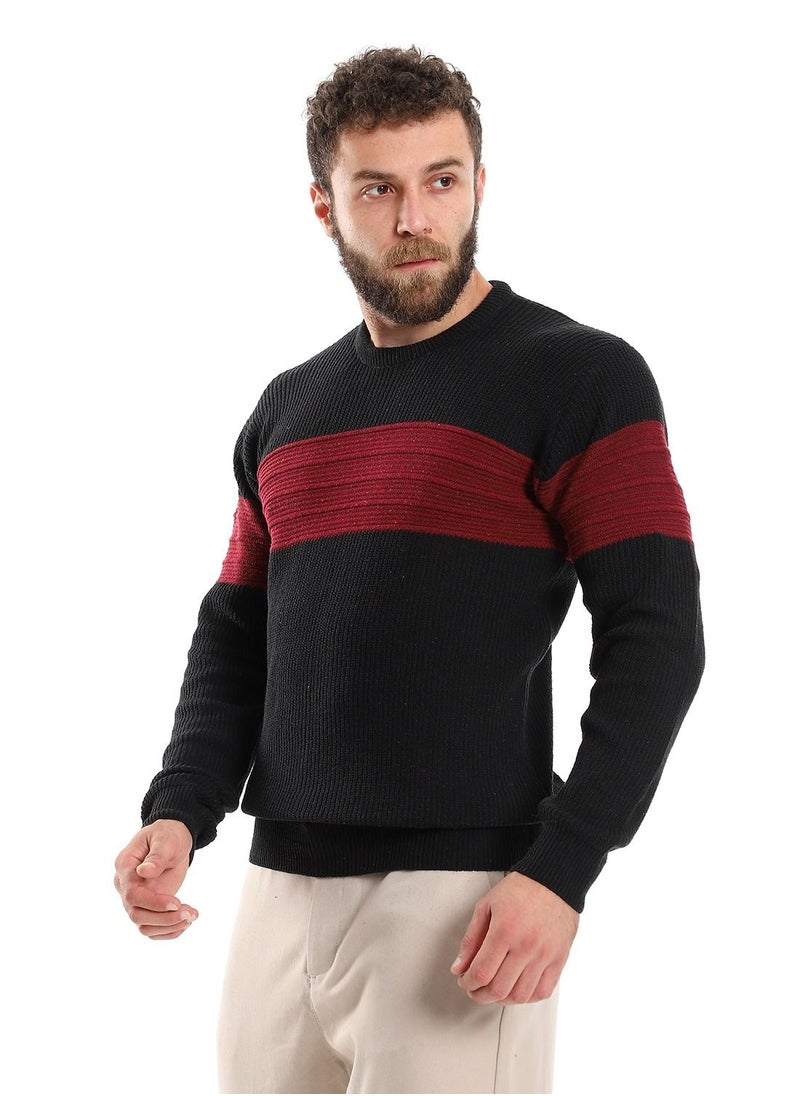 Caesar - Wool Mens Pullover With Multi Design - Image 1