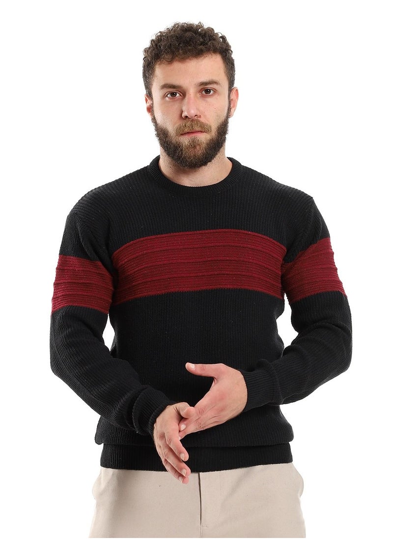 Caesar - Wool Mens Pullover With Multi Design - Image 1