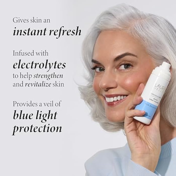 LAURA GELLER NEW YORK Spackle Mist Boost Setting Spray with Electrolytes - Long-Lasting Makeup Spray with Blue Light Protection - Dewy Skin Makeup Setting Spray - Image 4