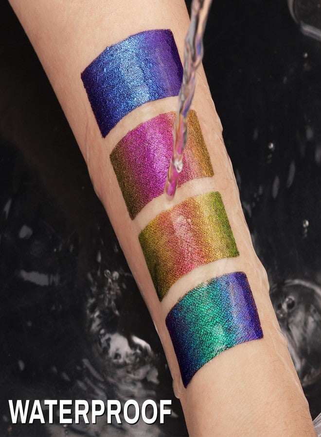 UCANBE Chameleon Liquid Eyeliner - Purple Blue Duo, Multi-Chrome Metallic Shift Eyeliner, Waterproof Glitter Eyeliner with Soft Fine Tip for Multi-Dimensional Eye Looks - Image 4