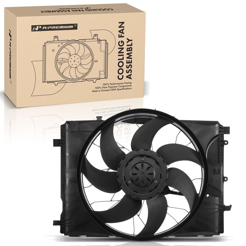 A-Premium APremium Engine Radiator Cooling Fan Assembly Compatible with MercedesBenz C230C250C300C350C63 AMG E250E300E350E400E550 GLK250GLK300GLK350 CLA250 GLA200GLA250 CLS400 SLC200 600 W