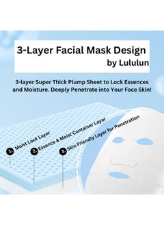 Lululun Lululun 21 EA Facial Sheet Masks for Dry Skin & Dull Skin Women & Men, Hydrating & Moisturizing Daily Face Sheet Mask with Seaweed & Cranberry Extracts, Natural Face Skincare from Japan, PURE PINK  - Image 3