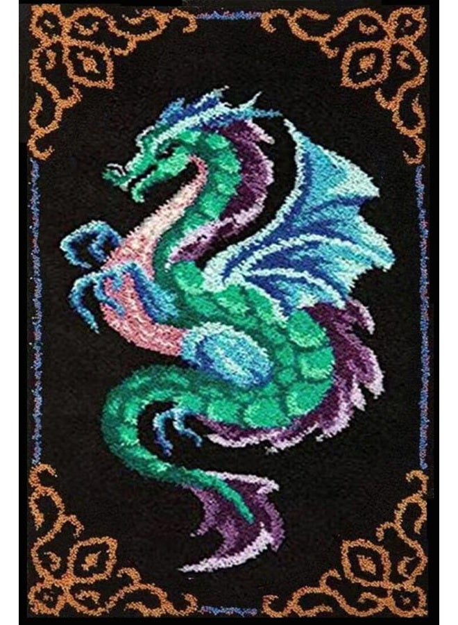YOOTOM Latch Hook kit Rug DIY Handcrafts for Kids Adults, Pre-Printed Canvas Handmade Carpet Cushion Crochet Yarn Needlework Tapestry 3D Crafts for Home Decor, 20x15in - Image 1